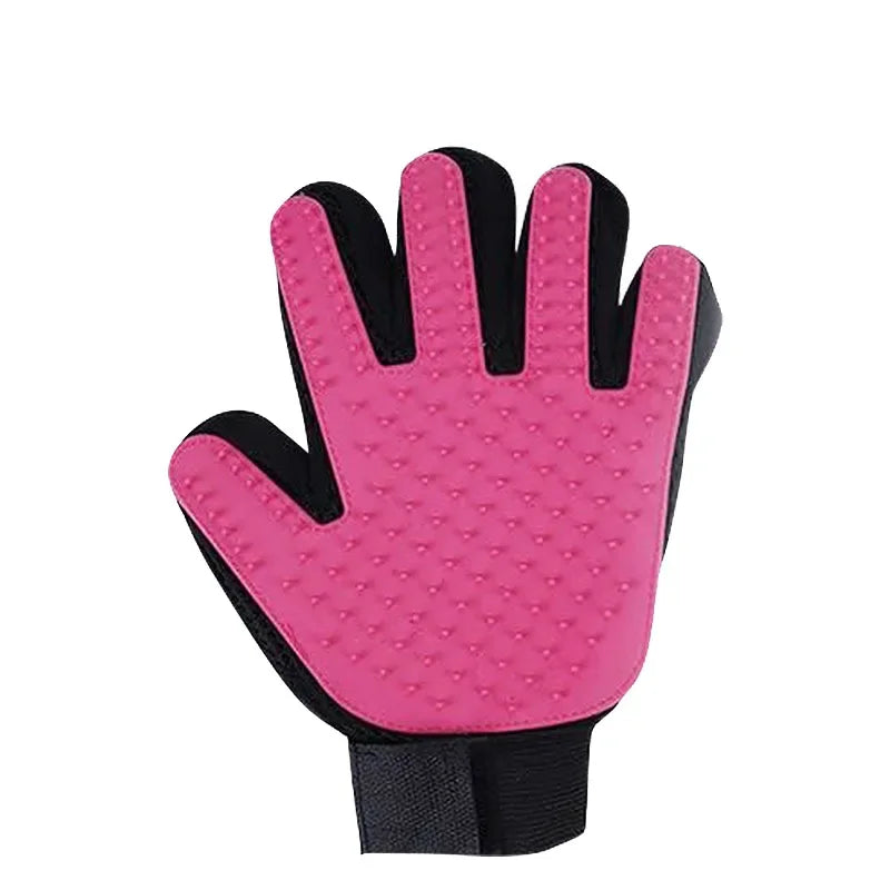 Pet Glove Cat Grooming Glove Cat Hair Deshedding Brush Gloves Dog Comb for Cats Bath Hair Remover Clean Massage Brush For Animal Happy Tails Pet Shop Store