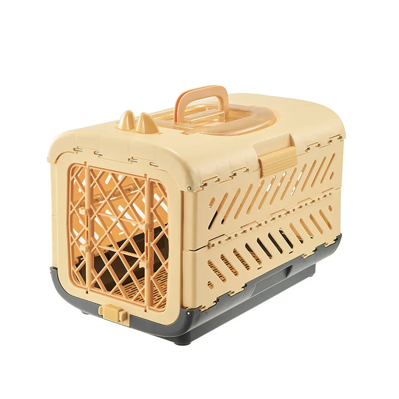 Transportín plegable de lujo para mascotas aprobado por aerolíneas, grande, portátil, para perros y gatos, para viajes, jaula de transporte, mochila para mascotas, transportín para perros listo para automóvil