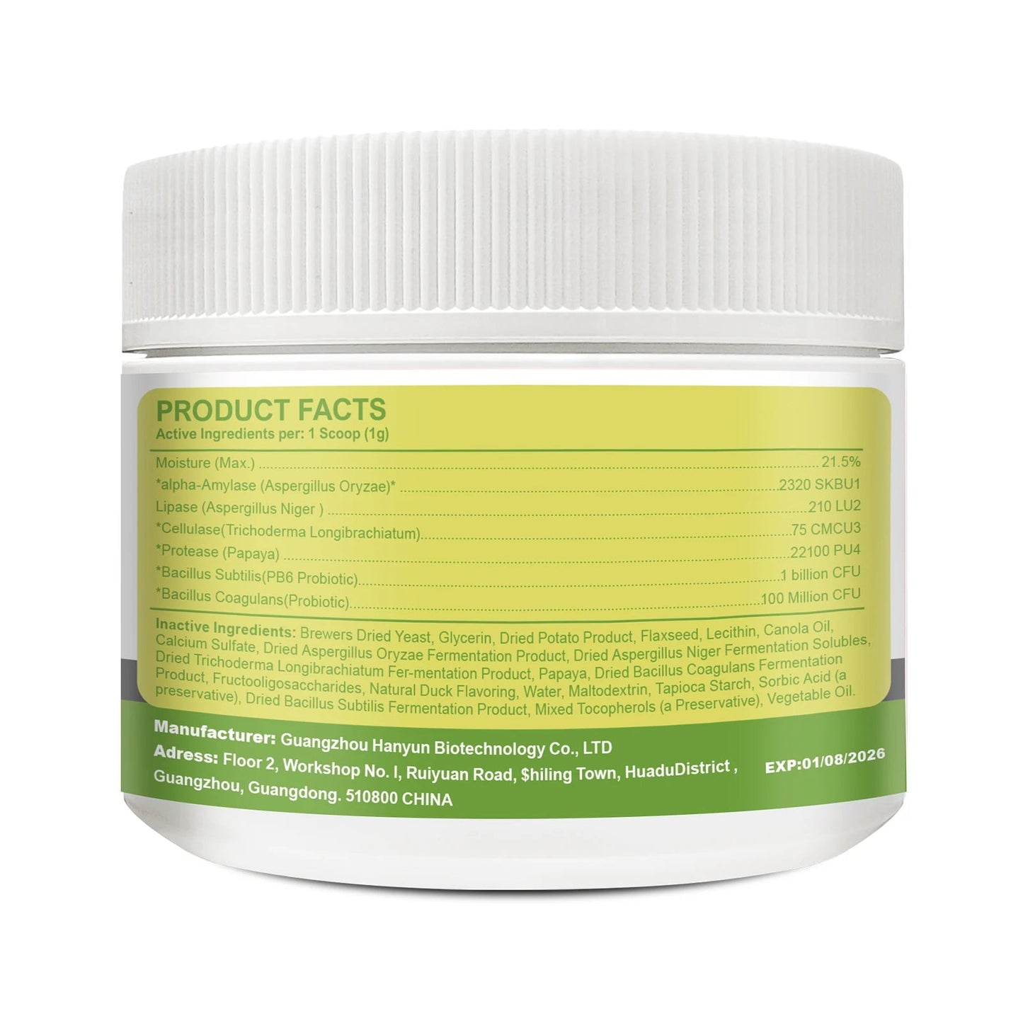 Dog Probiotic Powder Supplement - Supports Digestive Health&Relieves Diarrhea,Boosts Immune System for Puppy Adult Senior Dogs Happy Tails Pet Shop Store