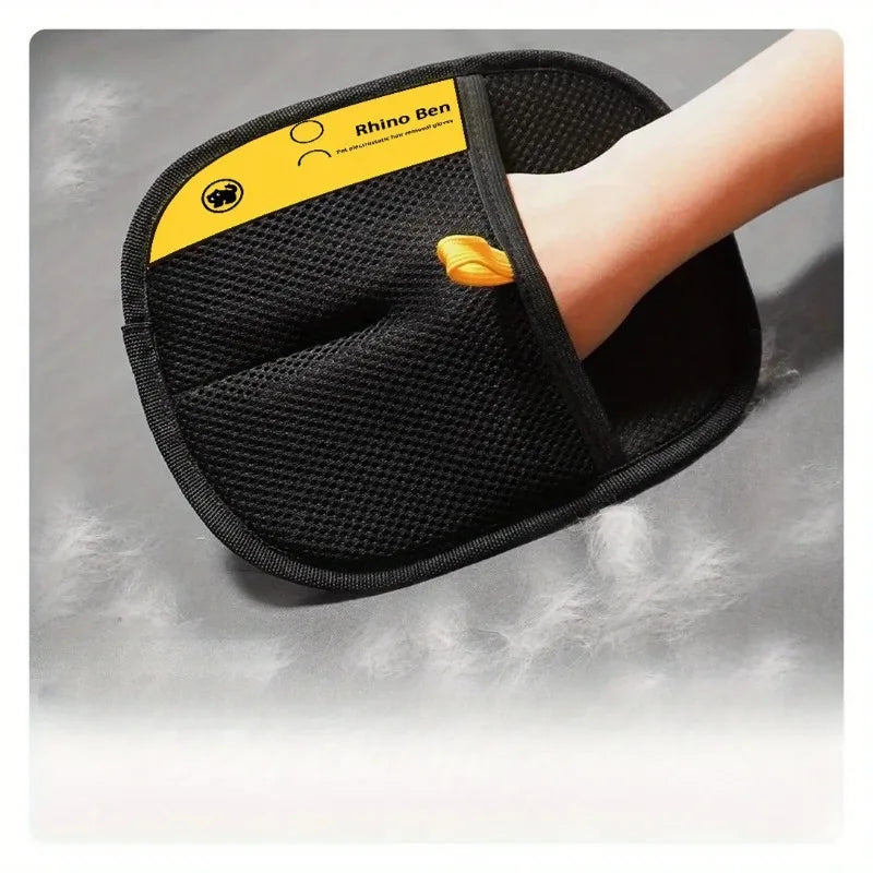 2-Piece Pet Hair Removal Gloves – Double-Sided Cat Brushes, Anti-Shedding Grooming Gloves, Hair Control Care Tools