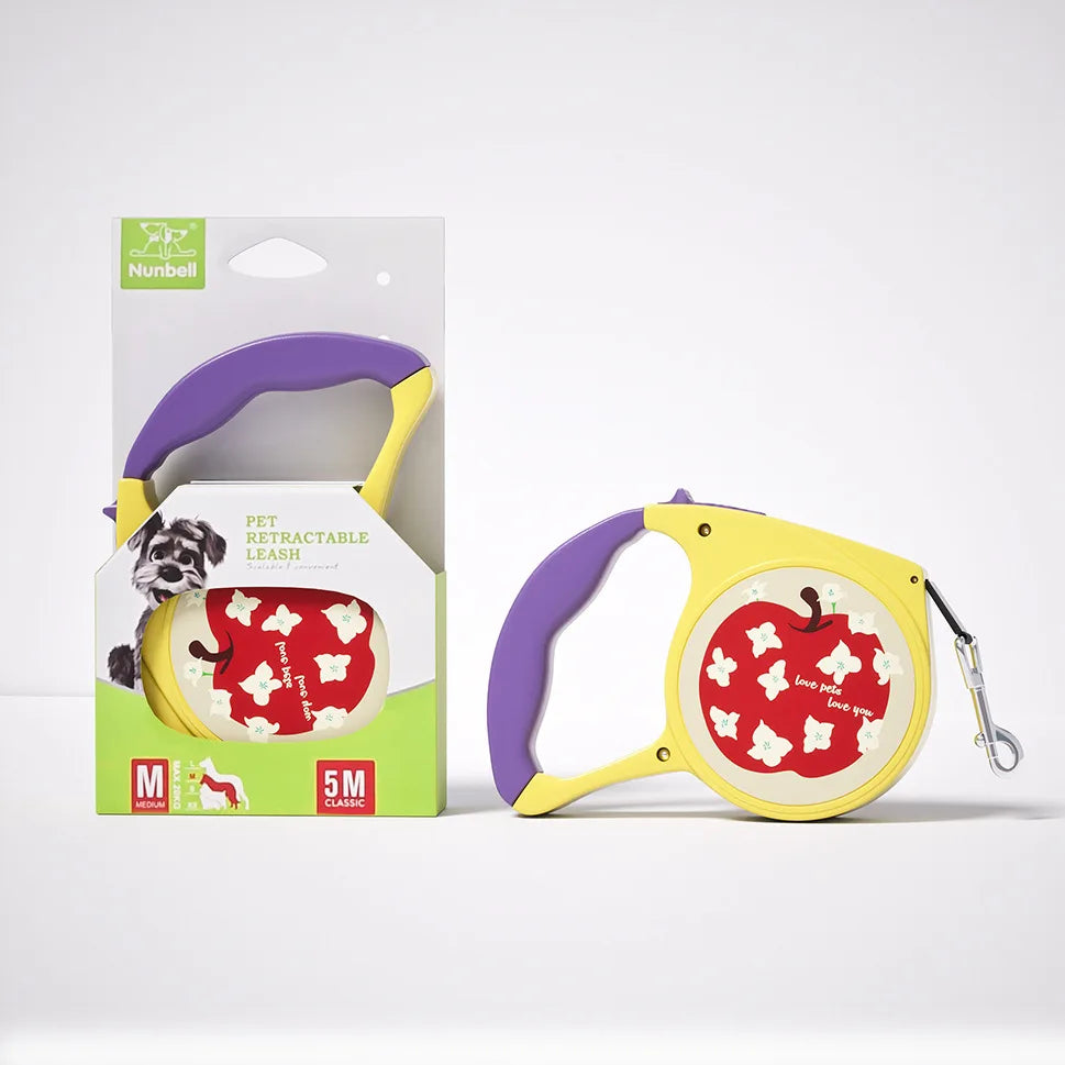 Cartoon Retractable Dog Leash Anti-burst Pull Anti-tangle Anti-escape Portable Outdoor Pet Walking Rope