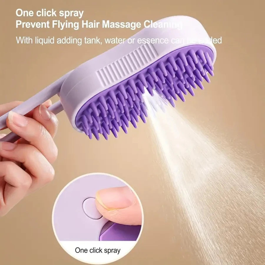 Herramienta plegable de aseo para gatos y perros con cerdas de silicona, apta tanto para pelo largo como corto