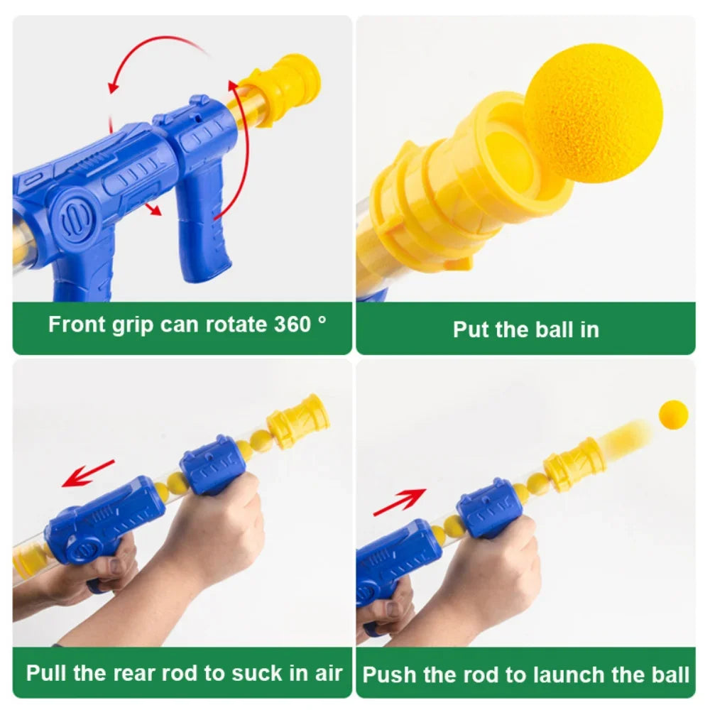 Interactive Cat Toy Ball Dog Aerodynamic Shooter Cats Game EVA Soft Ball Launcher Kitten Toys Launch Training Children Pet Gift
