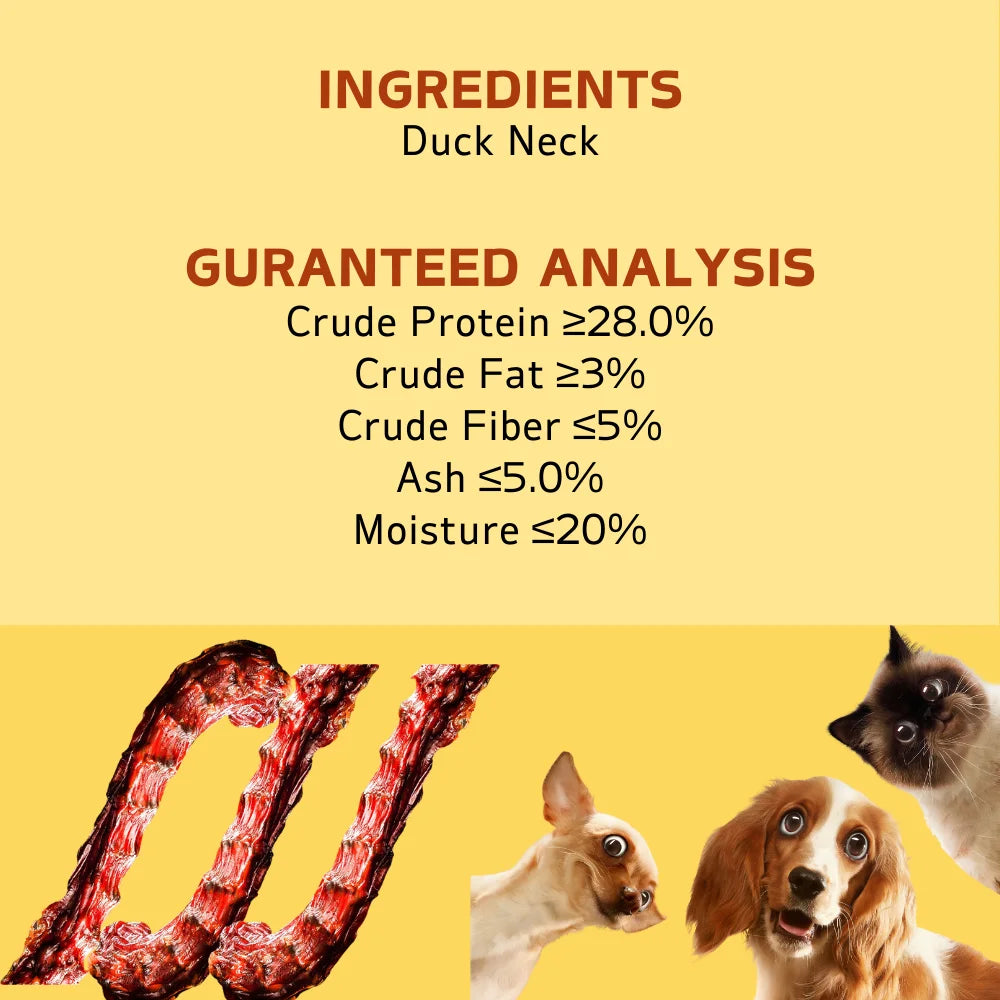 150 g (3 x 50 g) Cous de canard, ingrédients 100 % naturels, friandises naturelles pour chiens, saines et faciles à digérer