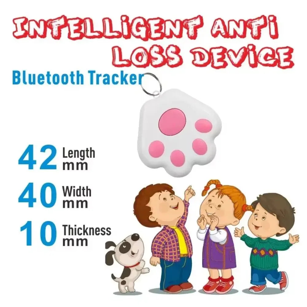 Mini traceur GPS en forme de patte pour chiens, chats, enfants et personnes âgées : dispositif anti-perte intelligent avec suivi et accessoires pour colliers. 