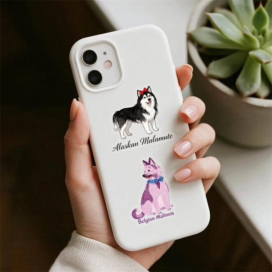 56 autocollants kawaii pour animaux de compagnie à poils longs, de couleur, pour la décoration esthétique, le scrapbooking, la papeterie et les fournitures de comptabilité à faire soi-même. 