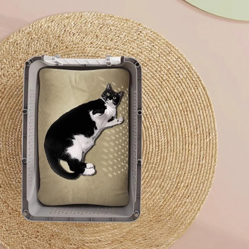 Cage de transport ventilée pour animaux de compagnie (PP) pour petits chats et chiens, homologuée cabine, pour voiture ou avion. 
