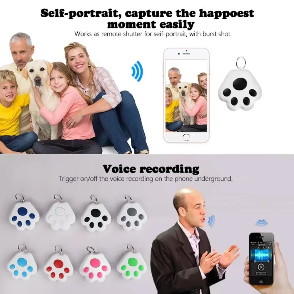 Mini traceur GPS en forme de patte pour chiens, chats, enfants et personnes âgées : dispositif anti-perte intelligent avec suivi et accessoires pour colliers. 