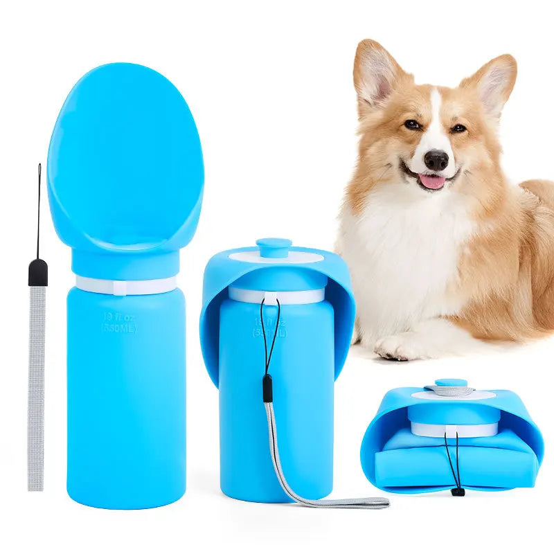 Nuevo vaso de agua de silicona para perros, portátil para exteriores, hervidor plegable de viaje, fuente de agua para perros, suministros para mascotas