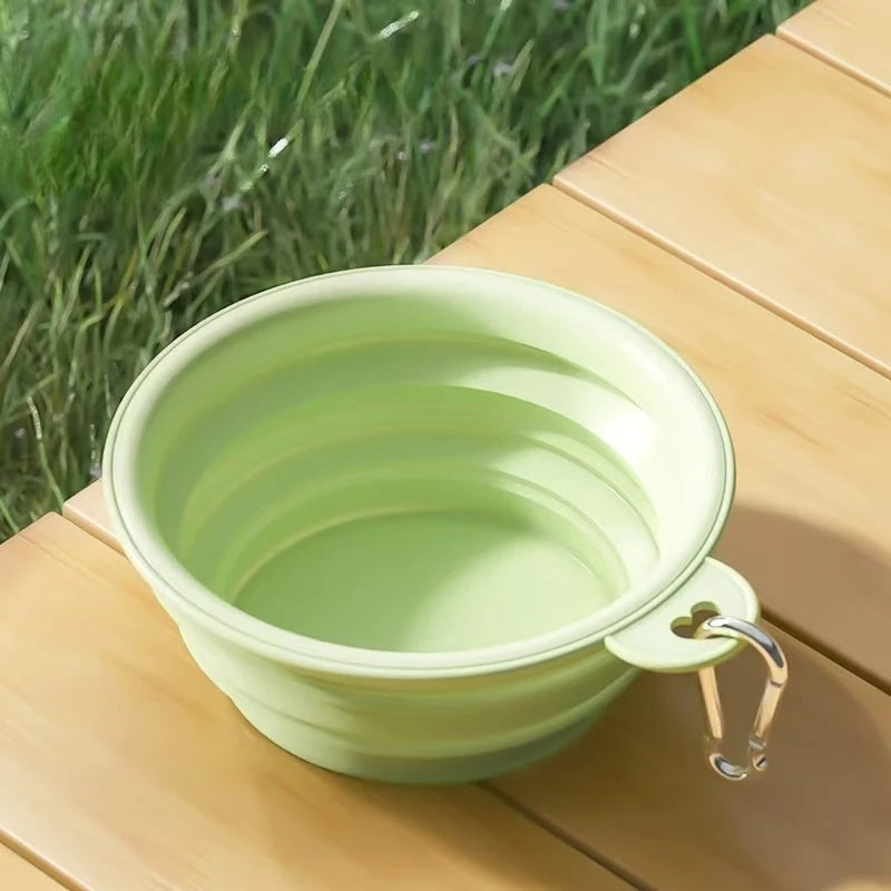 1Pc Pet Folding Bowl Silicone Bowl Travel Drinking Bowl Portable Dog Bowl Outdoor Drinking Bowl Cat and Dog Diet Bow
