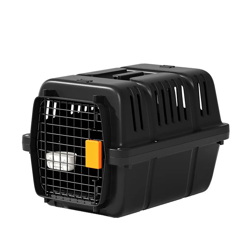 Cage de transport pour chien et chat homologuée pour le transport aérien, portable, pliable, respirante et sécurisée, compatible avec les petits, moyens et grands animaux de compagnie. 