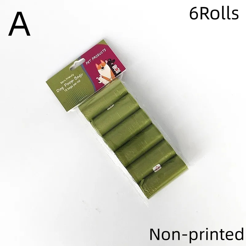 Biodegradable Pet Waste Bags Thickened Portable Printed Dog Poop Bags Eco-friendly Outdoor Pet Poop Pickup Bags with Organizer