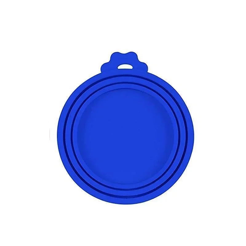 5pçs Tampa de Silicone para Conservar Frescor Tampa de Lata para Pet Alimentos para Gato e Cão Tampa de Silicone Três em Um Vedada Tampa de Silicone Voerbak Cão