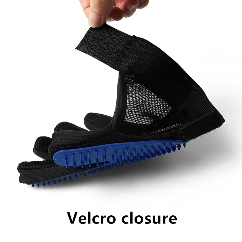 Pet Glove Cat Grooming Glove Cat Hair Deshedding Brush Gloves Dog Comb for Cats Bath Hair Remover Clean Massage Brush For Animal Happy Tails Pet Shop Store