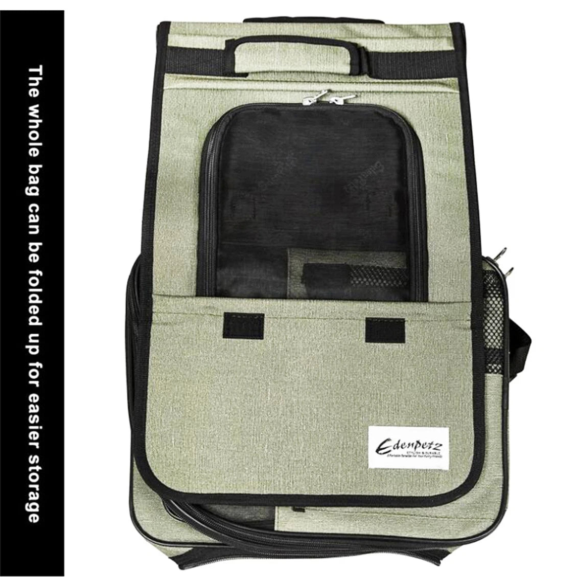 Cochecito Grande para Mascotas Plegable Multifuncional Transporte Aéreo Aprobado Transportín Mochila con Ruedas para Perros Gatos