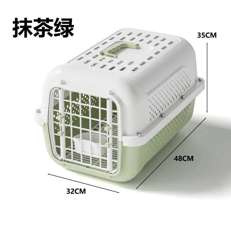 Cage de transport ventilée pour animaux de compagnie (PP) pour petits chats et chiens, homologuée cabine, pour voiture ou avion. 