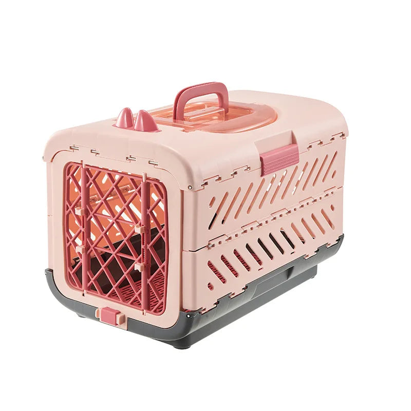 Bolsa de transporte dobrável para animais de estimação aprovada por companhias aéreas, grande, portátil, para cães e gatos, caixa de viagem, pronta para carro, mochila de transporte para cães e animais de estimação