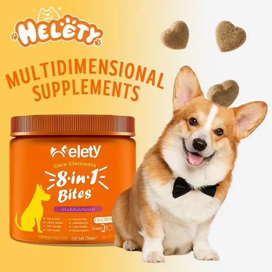 Dog Multivitamin, Chewable Dog Vitamins and Supplements for Hip & Joints, Skin & Coat, Omega 3 Fish Oil for Dogs- Senior & Puppy Happy Tails Pet Shop Store