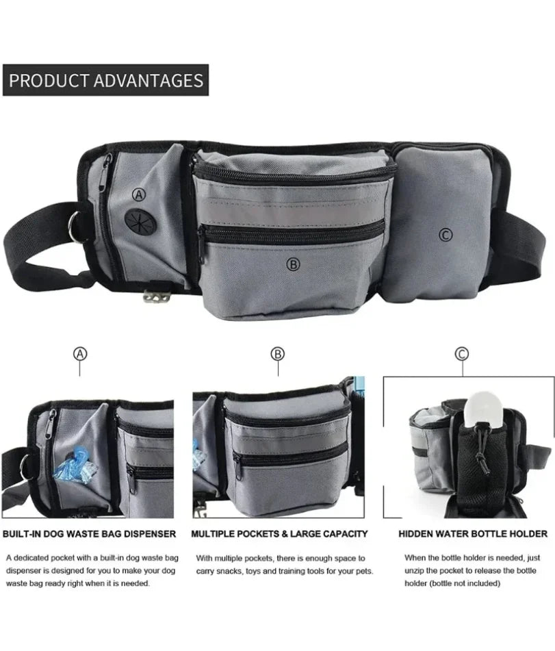 Dog Treat Pouch for Training Outdoor Dog Treat Pouch Training Feeding Bag Large Capacity Pet Trainer Reward Waist Bag Dog Supply
