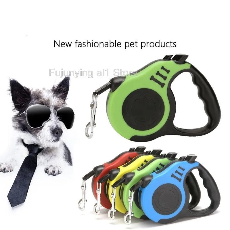 3m 5m Pet Leash for Small Dogs Cat Automatic Retractable Durable Nylon Lead Puppy Outdoor Travel Walking Hiking Traction Rope