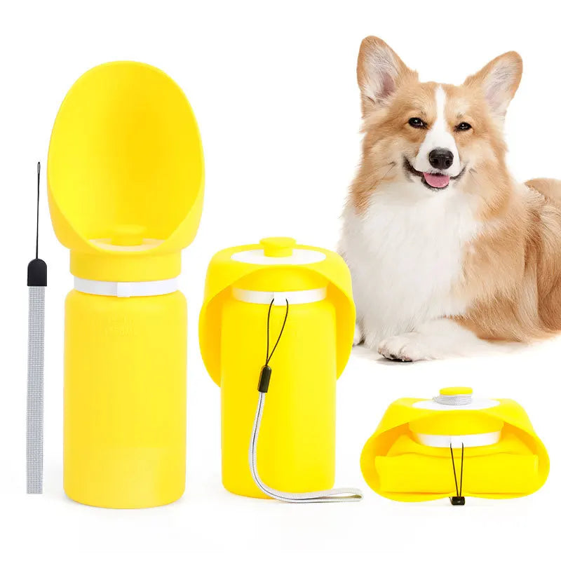 Nuevo vaso de agua de silicona para perros, portátil para exteriores, hervidor plegable de viaje, fuente de agua para perros, suministros para mascotas