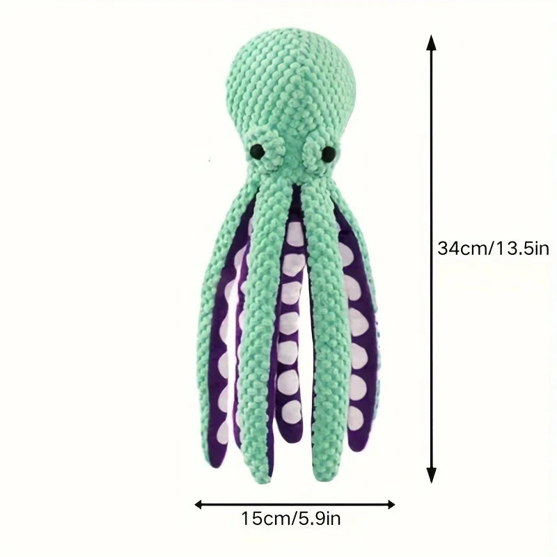 Peluche pour animaux de compagnie (chat/chien) , jouet puzzle interactif en forme de coquillage de pieuvre, résistant aux morsures, pour le nettoyage des dents du chien, accessoires pour animaux. 