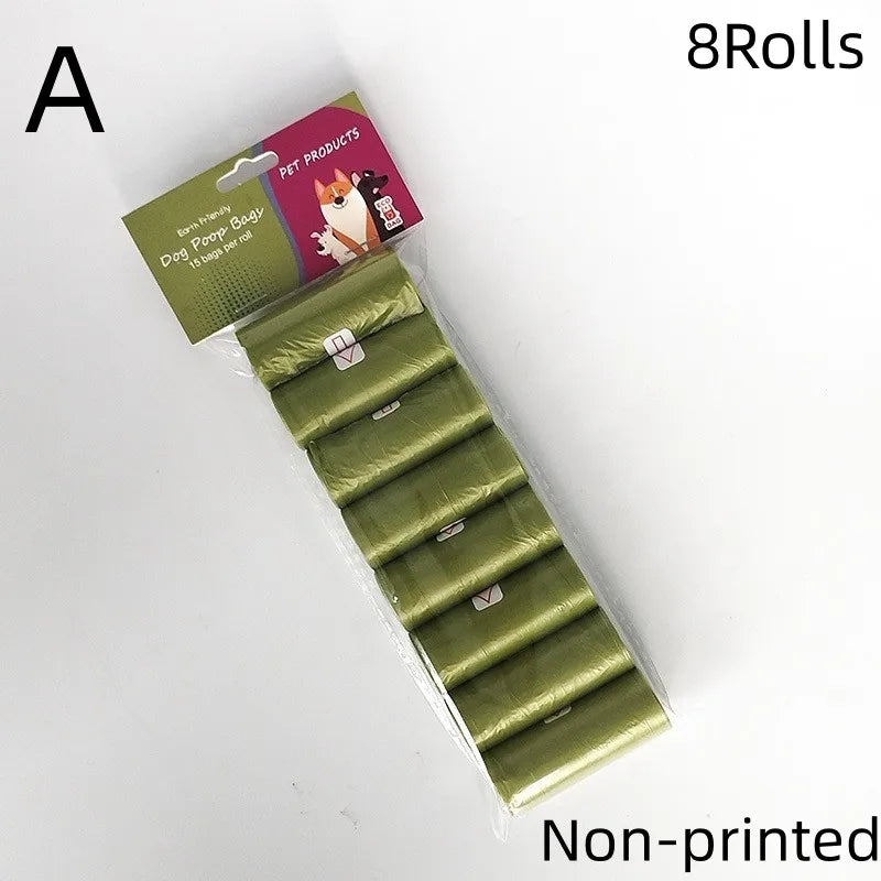 Biodegradable Pet Waste Bags Thickened Portable Printed Dog Poop Bags Eco-friendly Outdoor Pet Poop Pickup Bags with Organizer