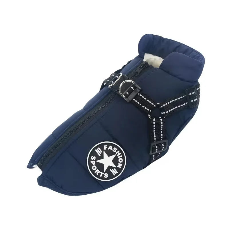 Casaco para Cães Grandes com Arnês, Roupas Quentes de Inverno para Cães Labrador, Casaco Impermeável para Cães Grandes, Roupa para Chihuahua e Bulldog Francês