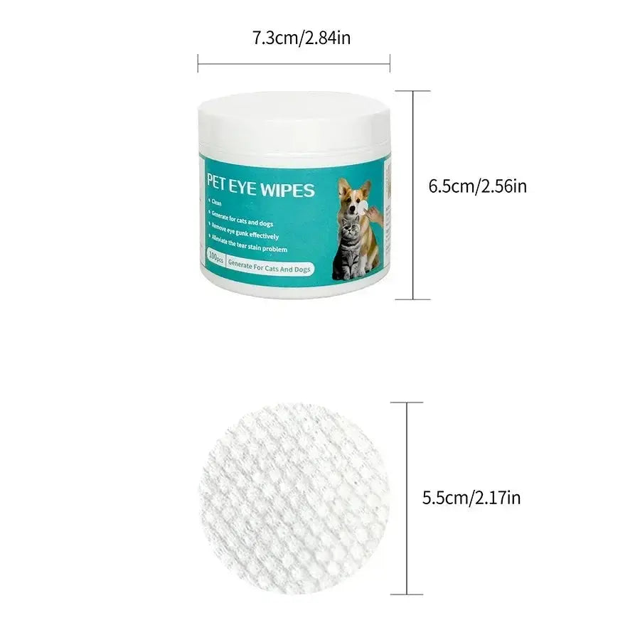 Wet Tissue Eye Tear Stain Remover Care Pet Cleaning Supplies Tartar Removal Clean Dogs Cats Eliminator Healthly Hygiene Products Happy Tails Pet Shop Store
