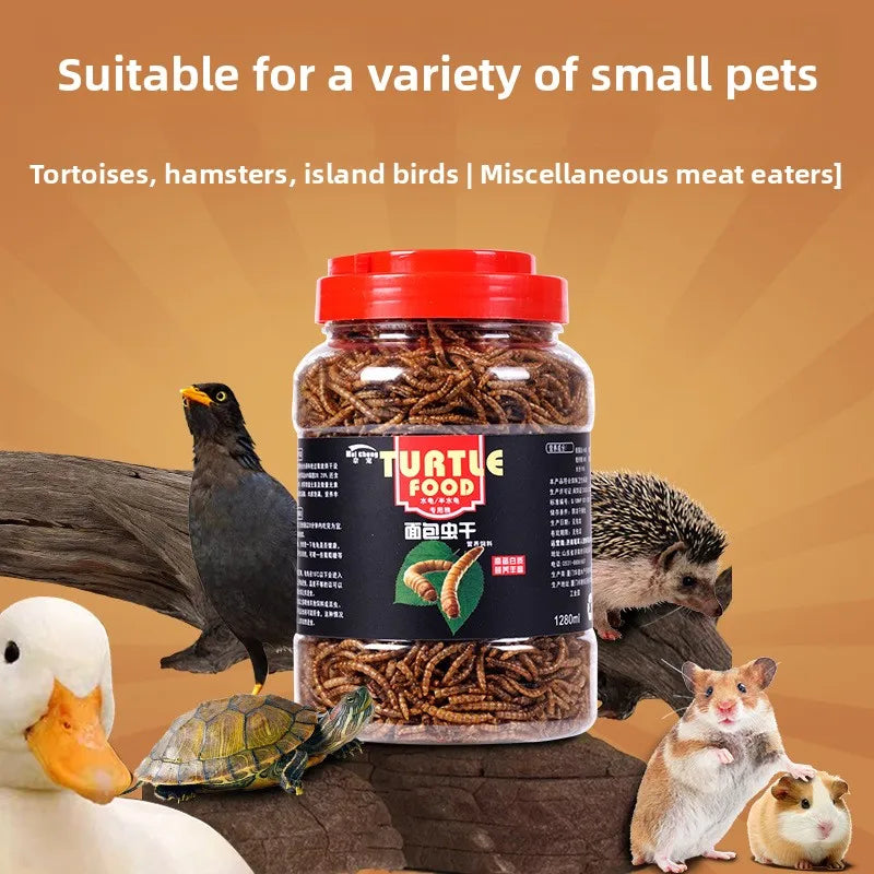 Naichong Small Pet & Reptile Freeze-Dried Food - Diet for Hamsters,Sugar Gliders,Turtles&Fish with Dried Fish,Shrimp & Mealworms