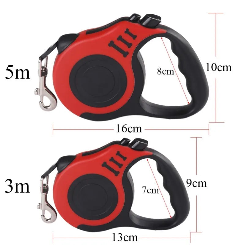 3m 5m Pet Leash for Small Dogs Cat Automatic Retractable Durable Nylon Lead Puppy Outdoor Travel Walking Hiking Traction Rope