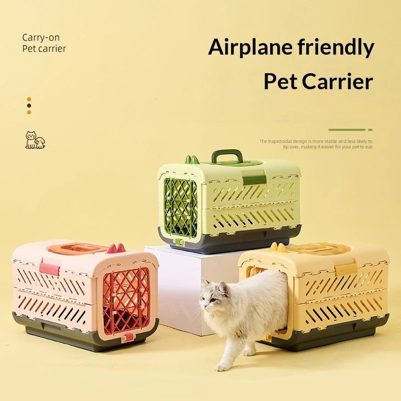 Bolsa de transporte dobrável para animais de estimação aprovada por companhias aéreas, grande, portátil, para cães e gatos, caixa de viagem, pronta para carro, mochila de transporte para cães e animais de estimação