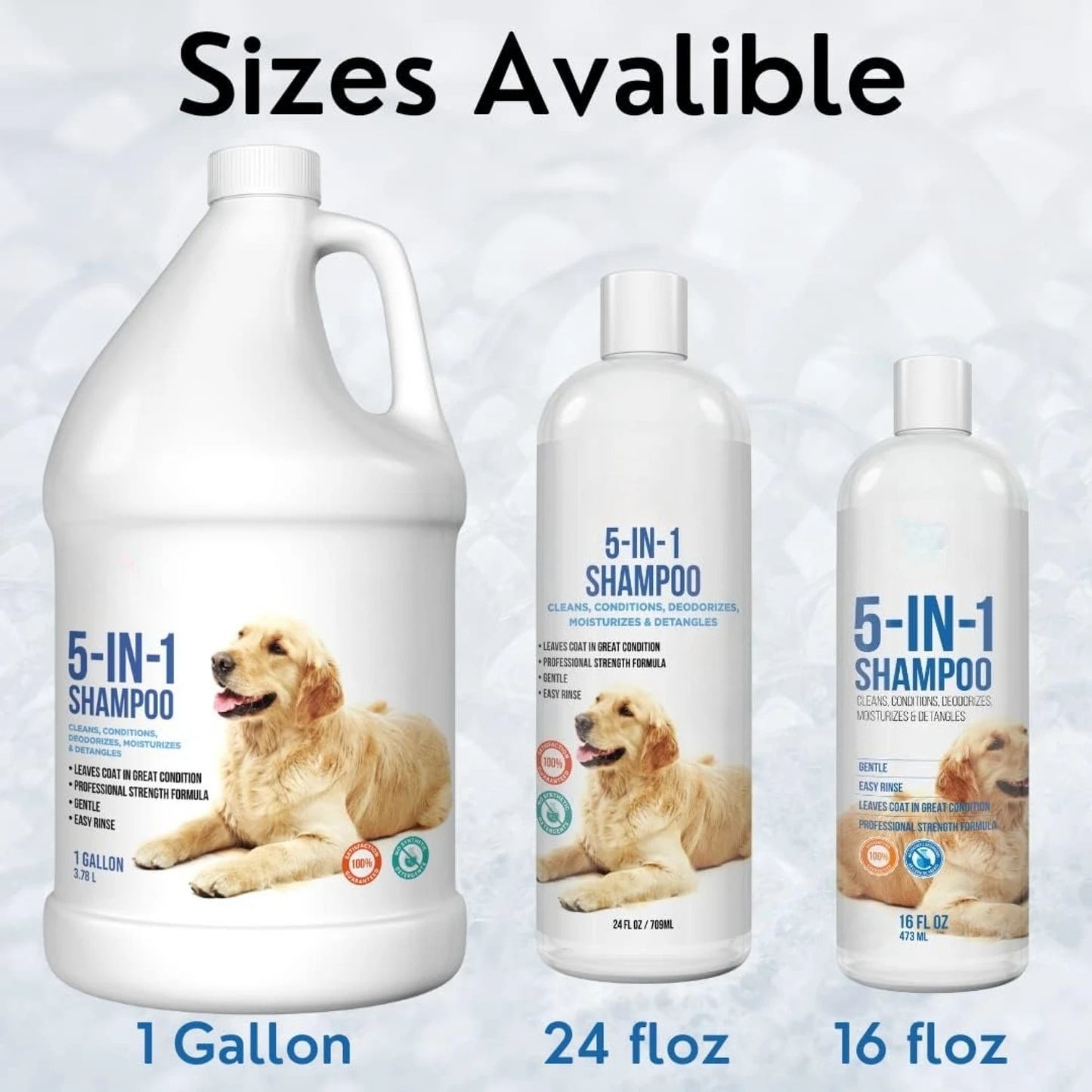 Shampoing ATUBAN 5 en 1 pour chiens à la peau sensible et aux odeurs désagréables-473 ml (16 fl oz) 