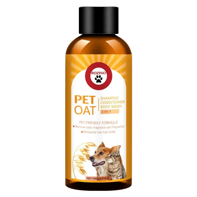 Champú para Gatos 100ml Gel de Ducha Acondicionador para Perros 3 en 1 Bacterias Ácaros Desodorante Fragancia Duradera Productos de Limpieza para Mascotas