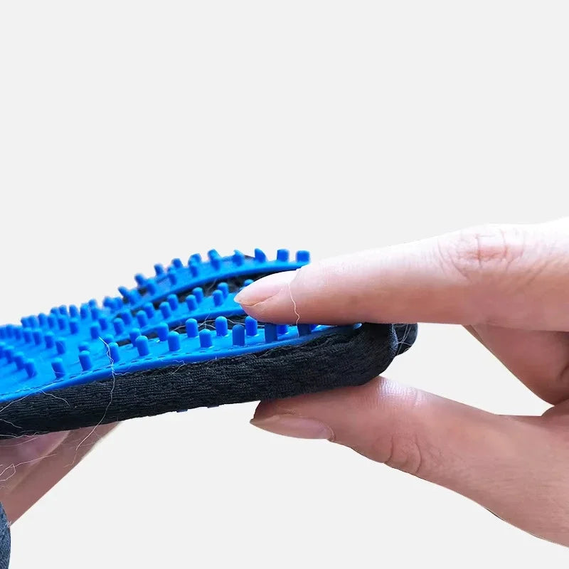 Pet Glove Cat Grooming Glove Cat Hair Deshedding Brush Gloves Dog Comb for Cats Bath Hair Remover Clean Massage Brush For Animal Happy Tails Pet Shop Store