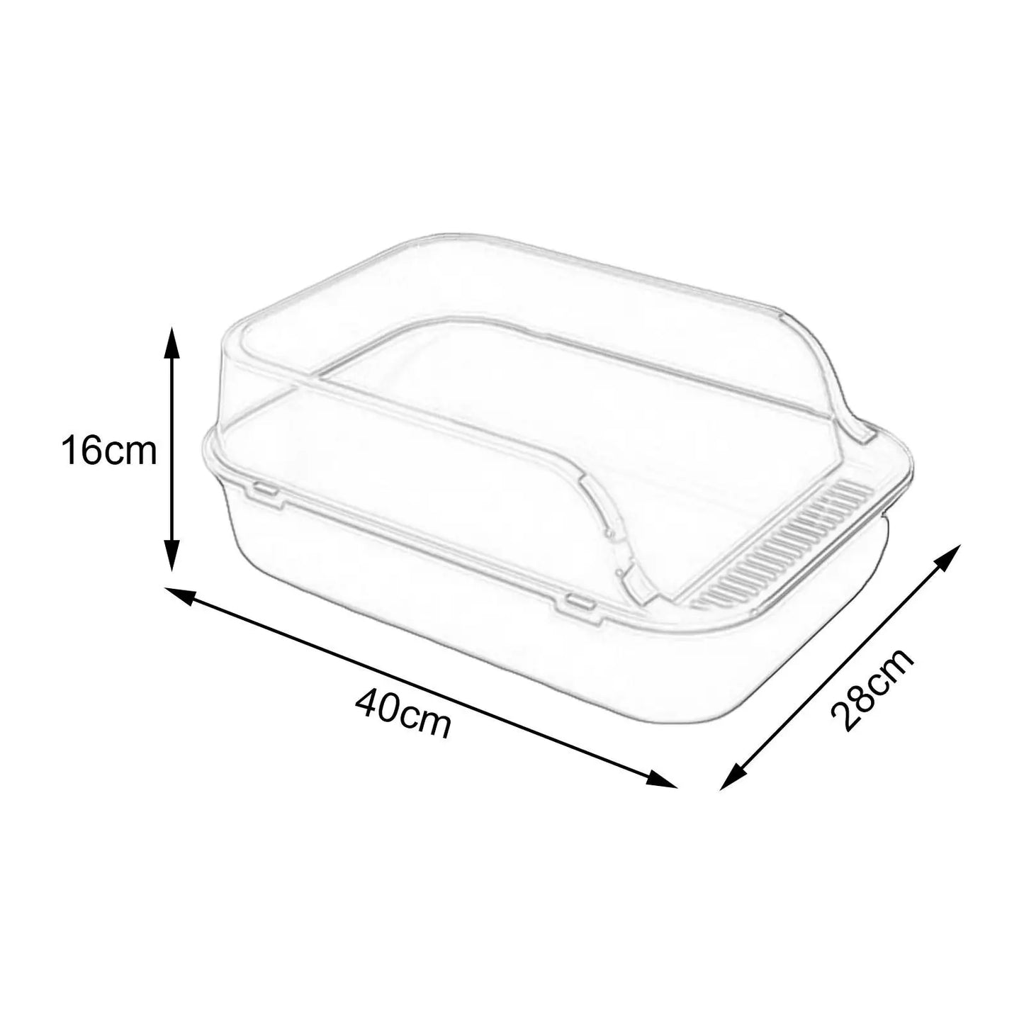 Open Top Cat Litter Box Durable Semi Closed Removable Pet Litter Tray Kitten Toilet Cat Sandbox for Small Medium Cats Small Pets