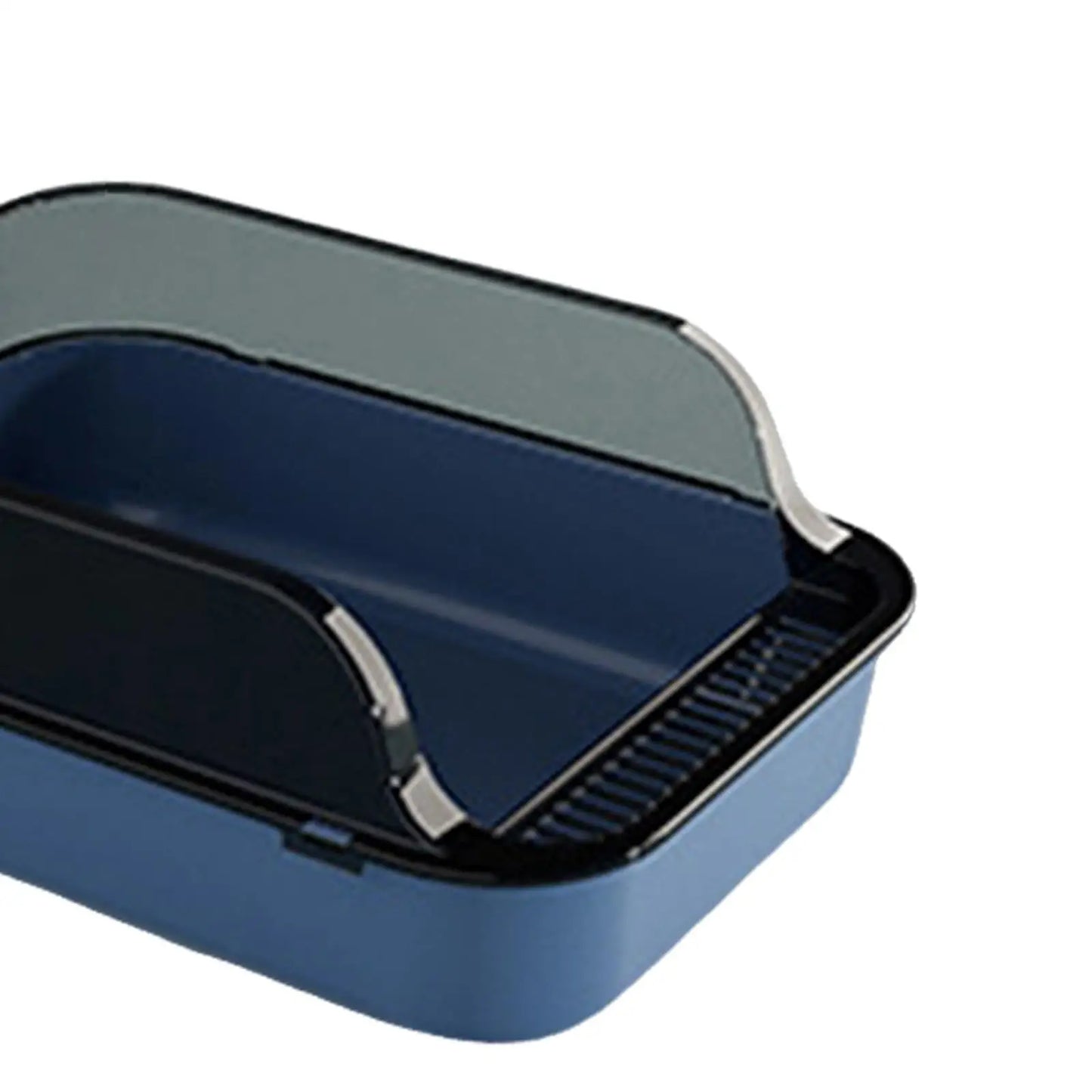 Open Top Cat Litter Box Durable Semi Closed Removable Pet Litter Tray Kitten Toilet Cat Sandbox for Small Medium Cats Small Pets