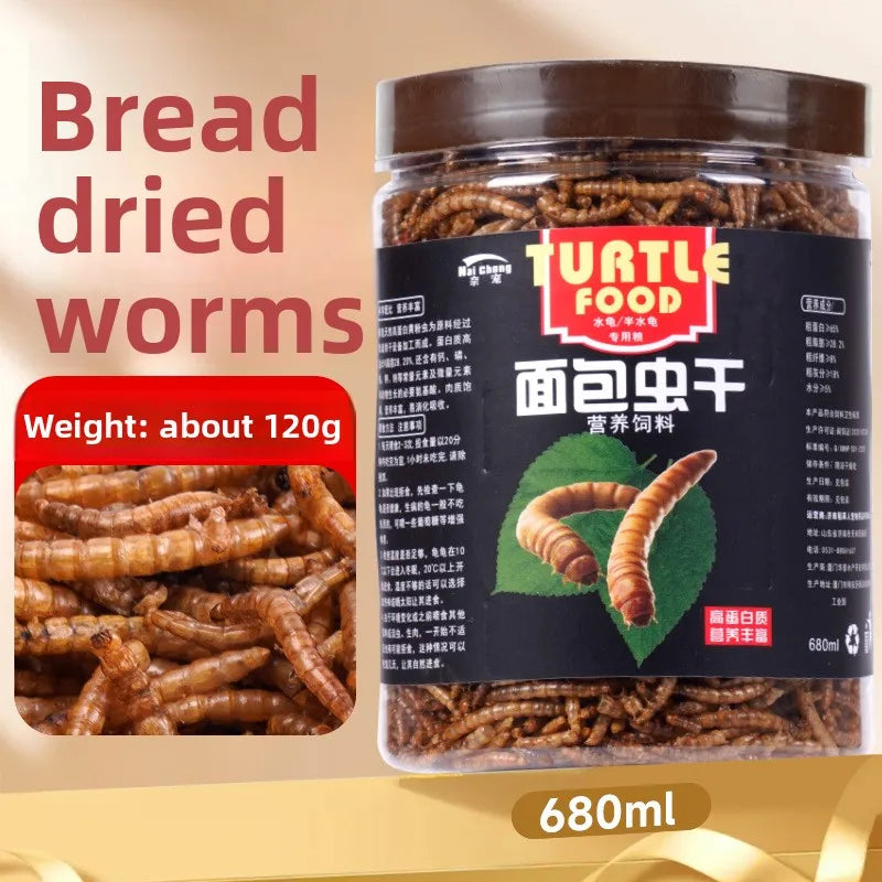Naichong Small Pet & Reptile Freeze-Dried Food - Diet for Hamsters,Sugar Gliders,Turtles&Fish with Dried Fish,Shrimp & Mealworms