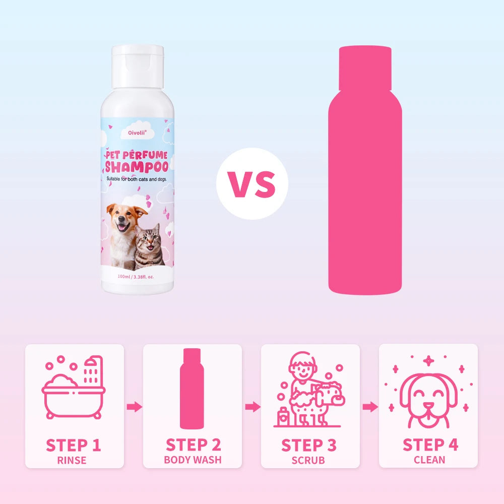 Gel douche pour animaux, shampoing pour chien, déodorant, nettoyage en profondeur, parfum longue durée, pelage propre, lisse et brillant, parfum pour chat, gel douche pour le corps
