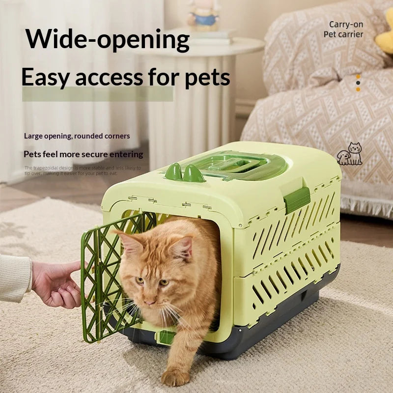 Bolsa de transporte dobrável para animais de estimação aprovada por companhias aéreas, grande, portátil, para cães e gatos, caixa de viagem, pronta para carro, mochila de transporte para cães e animais de estimação