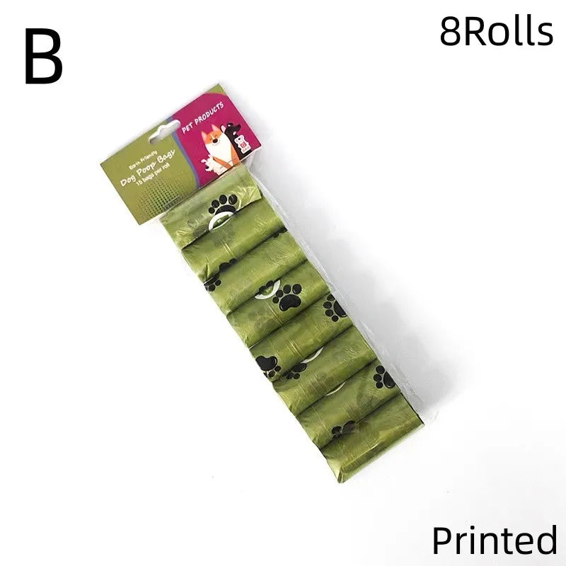 Biodegradable Pet Waste Bags Thickened Portable Printed Dog Poop Bags Eco-friendly Outdoor Pet Poop Pickup Bags with Organizer