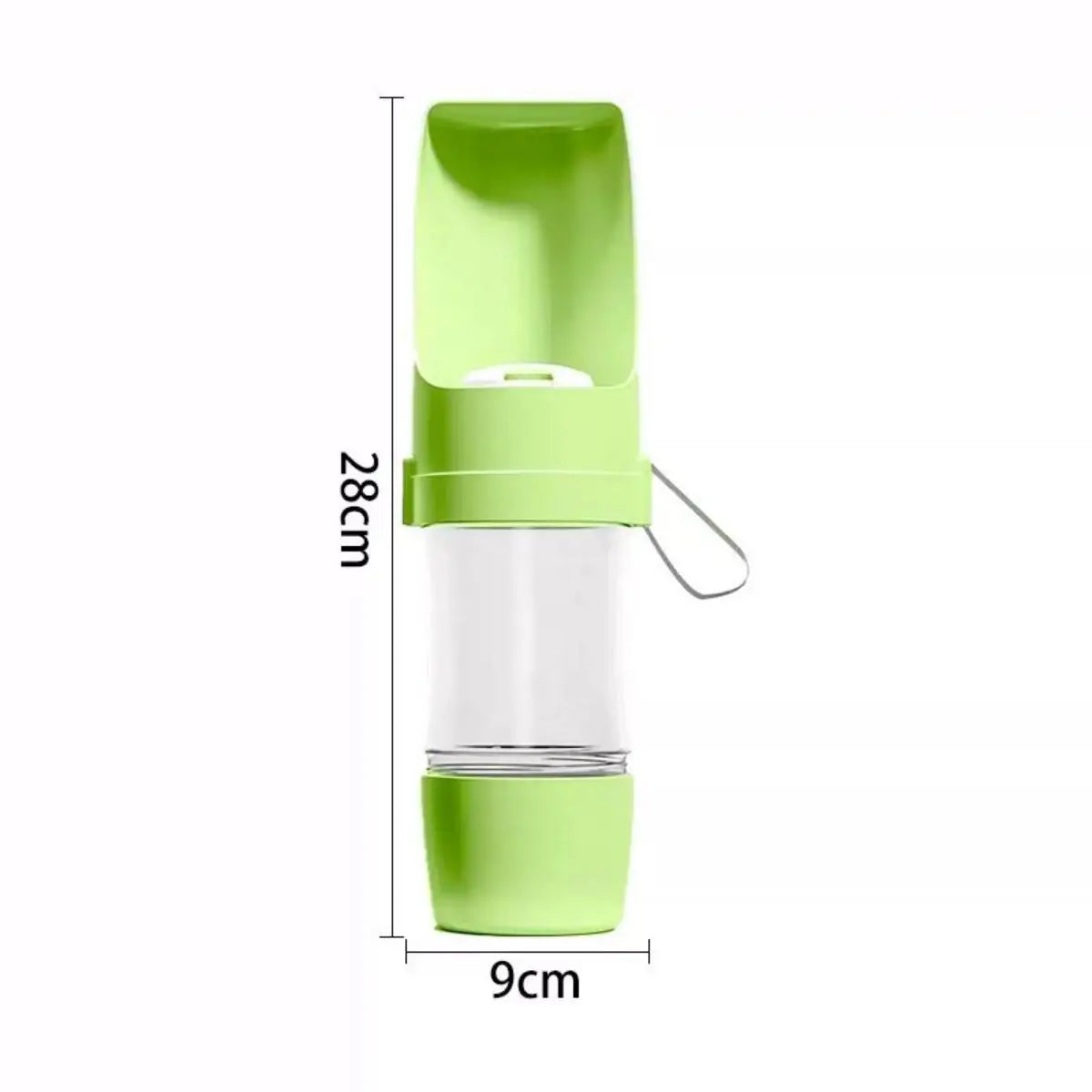 Botella de agua portátil para perros y gatos con compartimento para comida y agua para cachorros, comederos para perros, viajes al aire libre, suministros para mascotas