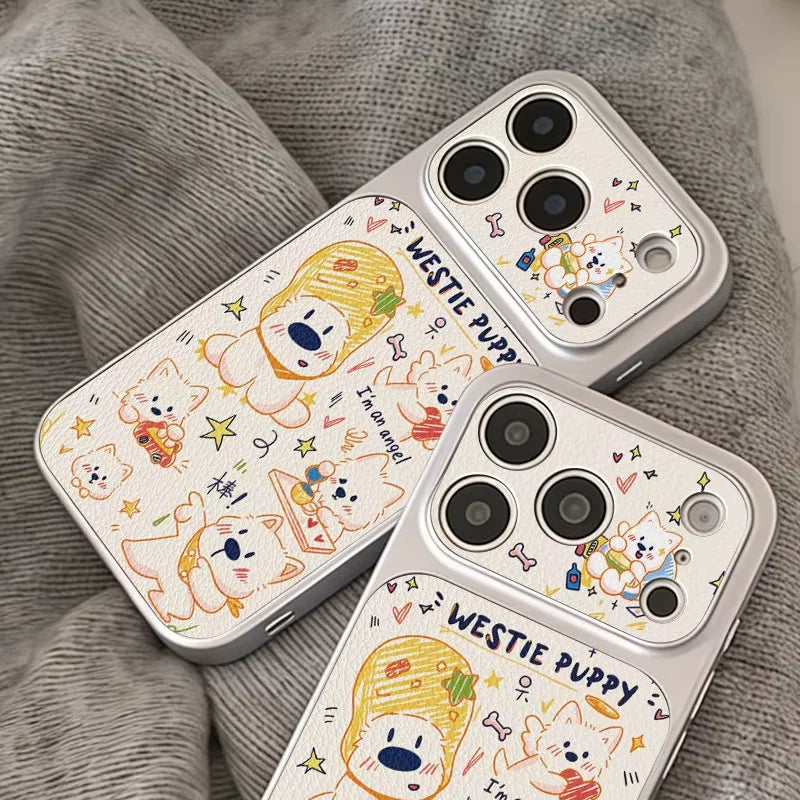 Interesante Estuche para teléfono con graffiti de perro bien educado para iPhone 17 AIR 16 15 14 13 PRO MAX PLUS, cubierta antipolvo y anticaídas