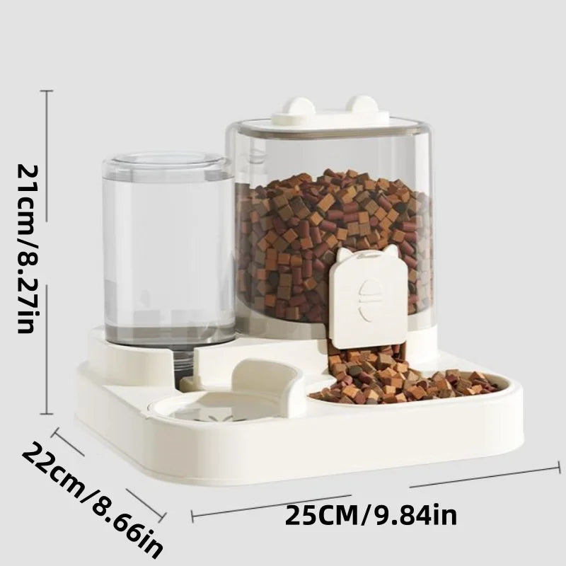 Ww-1 set of pet dry wet separation feeder, dog bowl and cat bowl, 2-in-1 automatic feeding and drinking machine, pet supplies