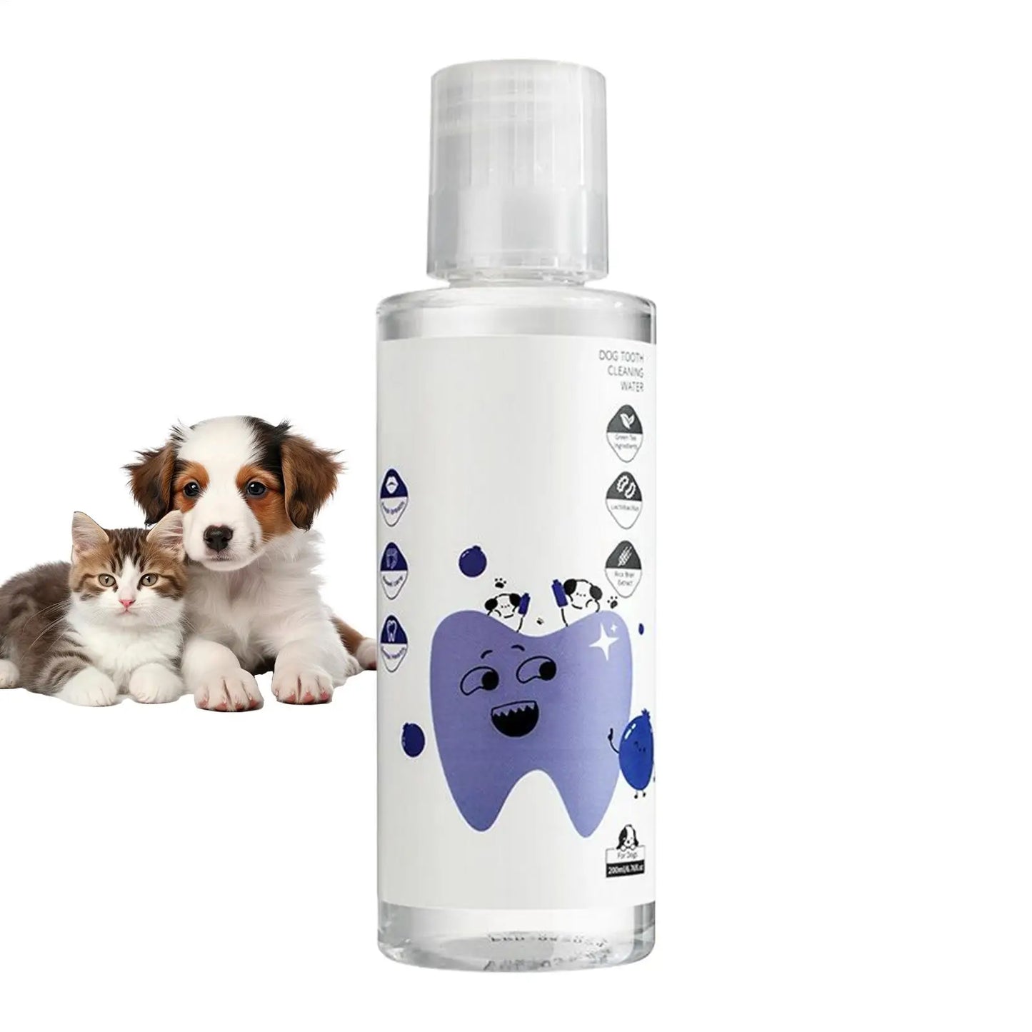 200ml Dog Water Additive For Teeth Care Natural Cat Breath Freshener Solution For Indoor Outdoor Travel Brushing Grooming Health