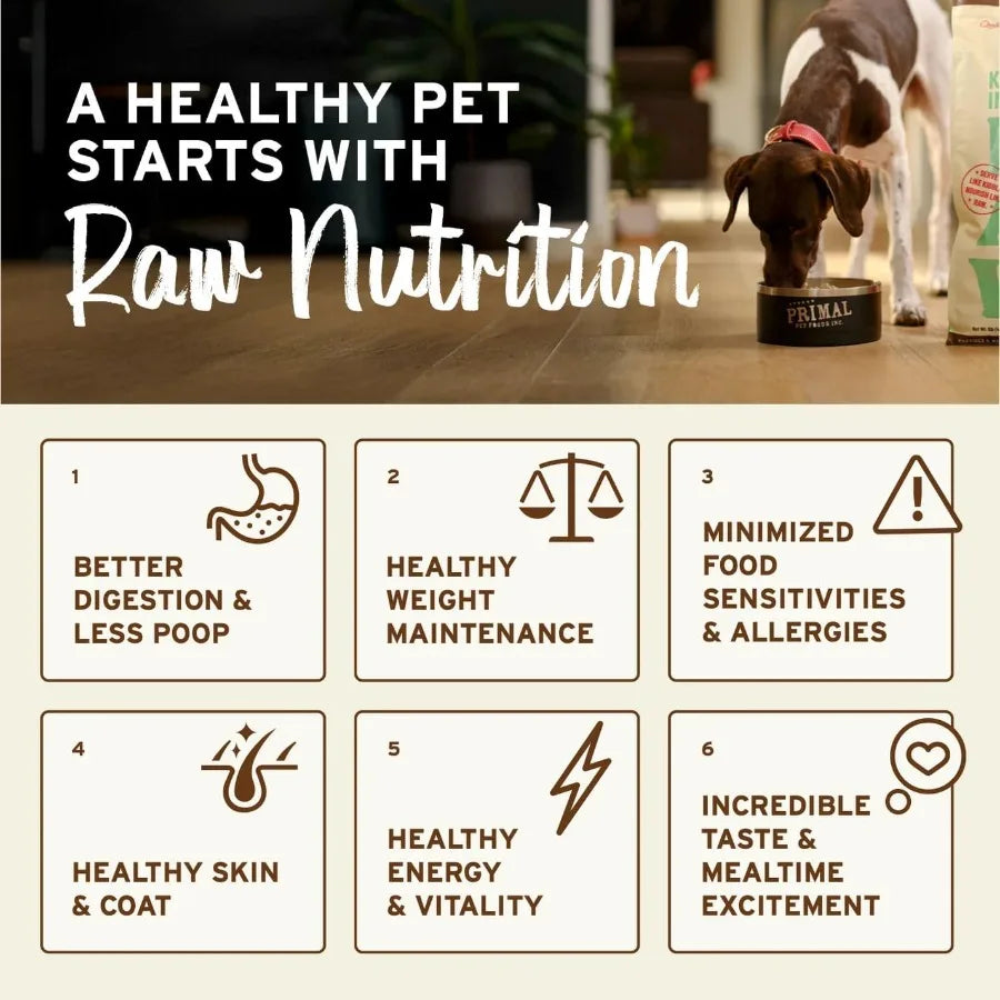 Primal Alimento Crudo Liofilizado para Perros en Nuggets de Pato, Comida Completa y Balanceada, También Úselo como Aderezo o Recompensa, Premium, Saludable, Sin Granos