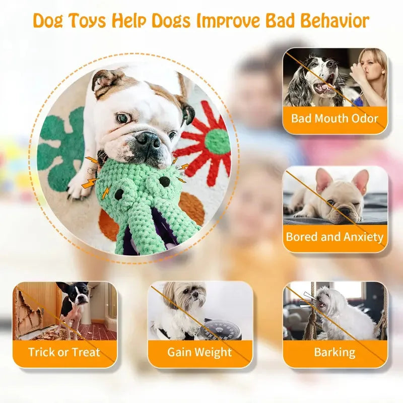 Peluche pour animaux de compagnie (chat/chien) , jouet puzzle interactif en forme de coquillage de pieuvre, résistant aux morsures, pour le nettoyage des dents du chien, accessoires pour animaux. 