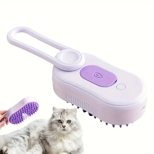 Herramienta plegable de aseo para gatos y perros con cerdas de silicona, apta tanto para pelo largo como corto