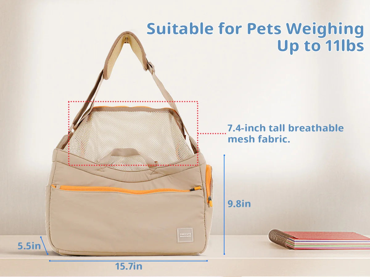 Sac à dos de transport pliable pour chiens de petite et moyenne taille, approuvé par les compagnies aériennes, souple et respirant grâce à sa maille aérée. 