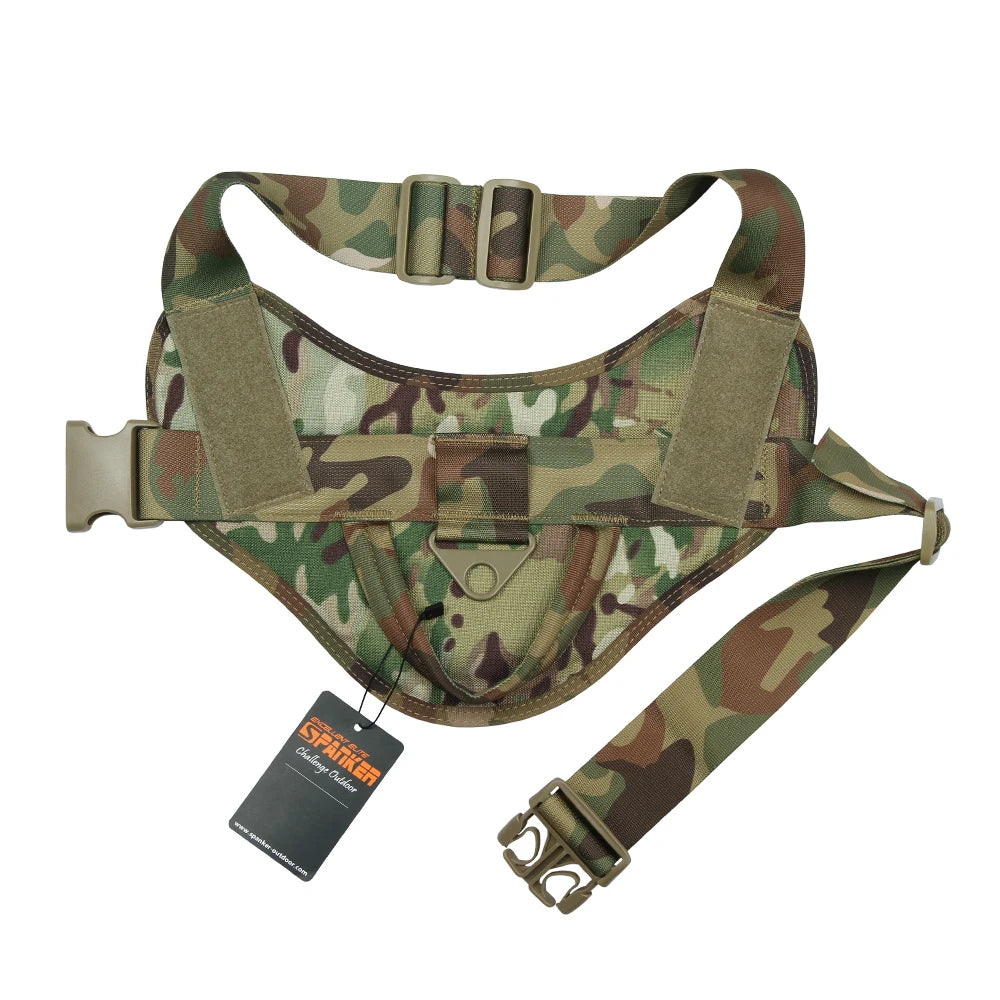 Harnais tactique pour chien avec poignée, gilet de randonnée et d'entraînement, accessoires pour chiens de taille moyenne à grande, harnais de sécurité et confortable. 